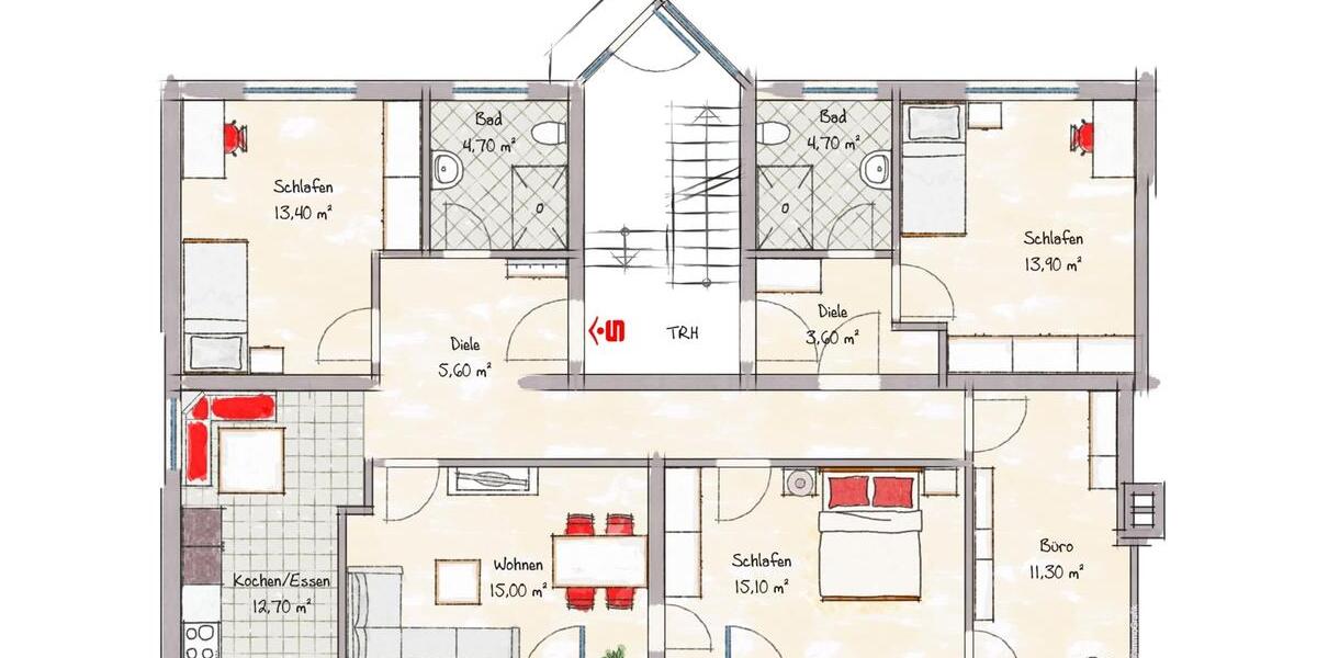 Erdgeschoßwohnung Hohenpeißenberg - 4 Zimmer, 115 m&sup2;, 1.300&euro; | Angebot:22653910
