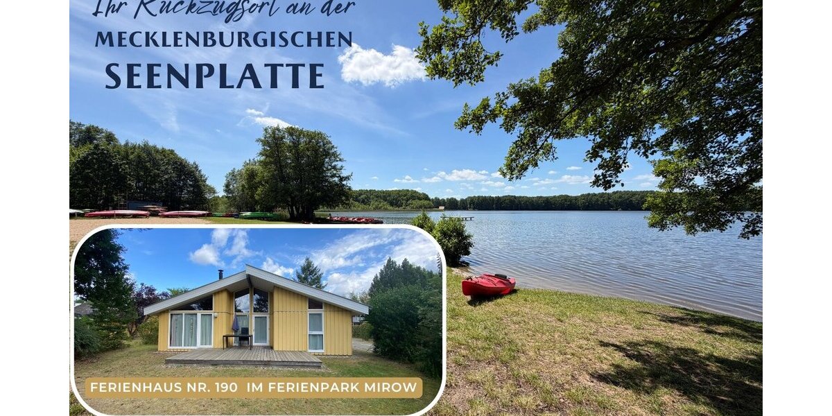 Ebenerdiges Ferienhaus im Ferienpark Mirow - Ihr Rückzugsort für 199.900 EUR Käuferprovisionsfrei - Ferienhaus Mirow Granzow | Angebot:27142326