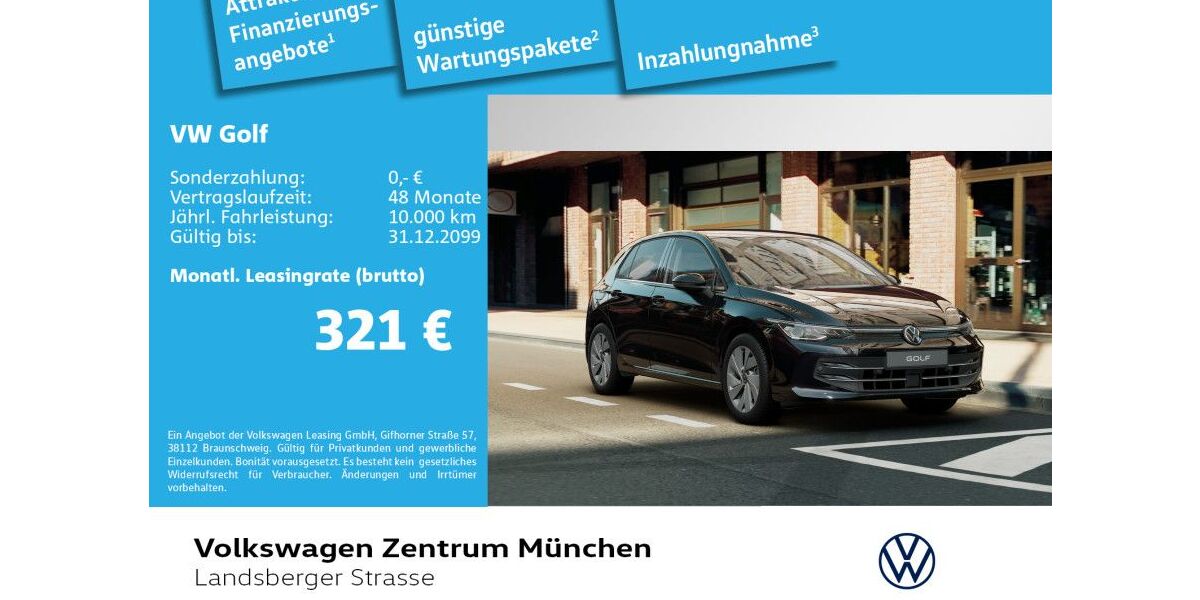 VW Golf 10.350 km 28.880 &euro; München 80687