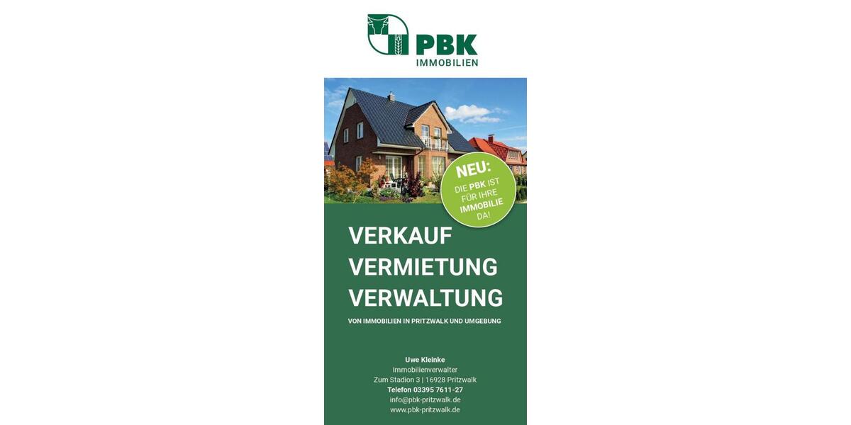 Gewerbeobjekt Pritzwalk - 971&euro; | Angebot:22006629