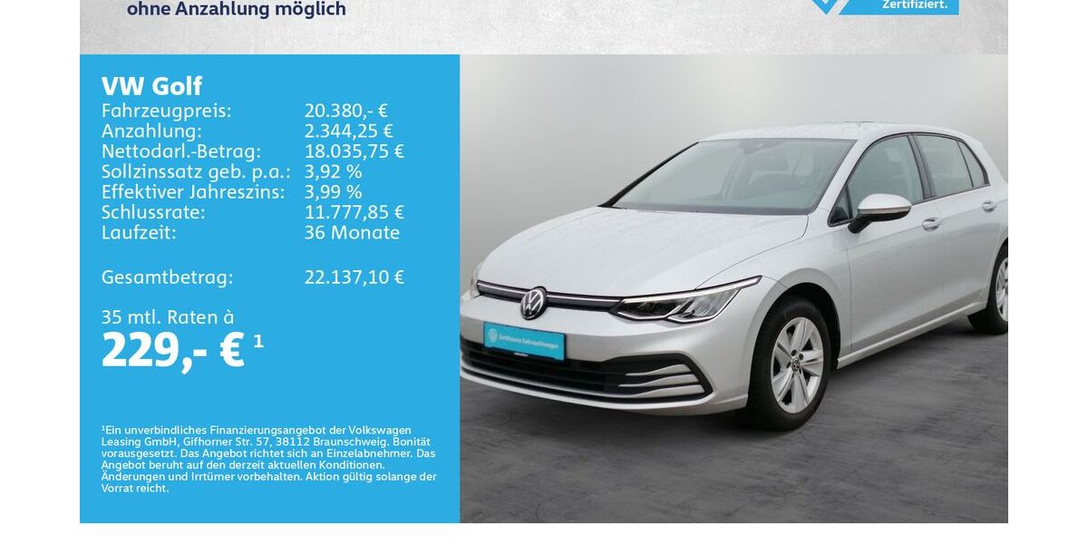 VW Golf 40.800 km 20.380 &euro; Kreuzwertheim 97892