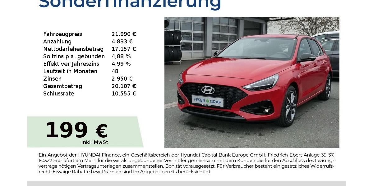 Hyundai i30 10.302 km 21.990 &euro; Fürth 90763