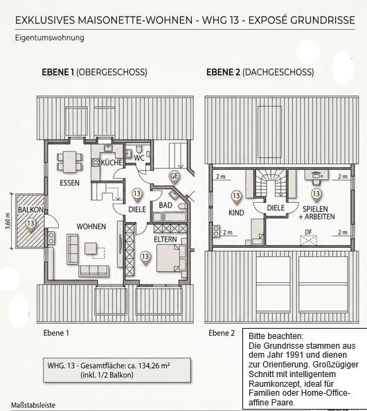 Maisonettenwohnung Urbach - 4 Zimmer, 134 m&sup2;, 399.000&euro; | Angebot:27143501