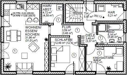 Etagenwohnung Königswinter Ittenbach - 3 Zimmer, 74 m&sup2;, 401.342&euro; | Angebot:25712174
