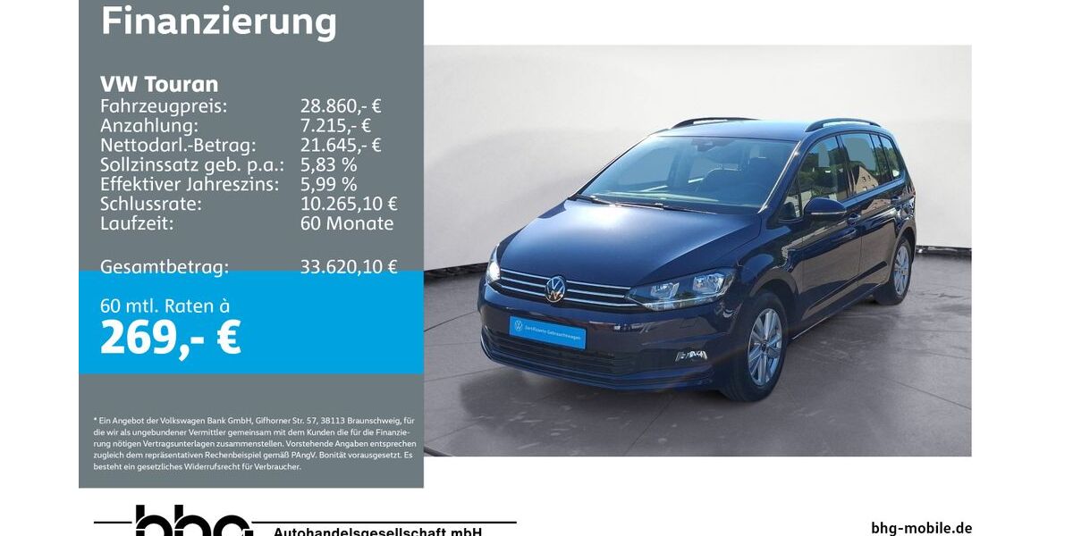 VW Touran 18.767 km 28.360 &euro; Albstadt 72458