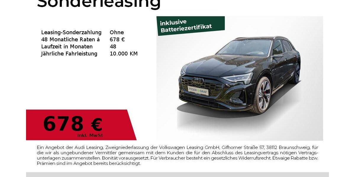 Audi Q8 e-tron 19.900 km 69.990 &euro; Magdeburg 39126
