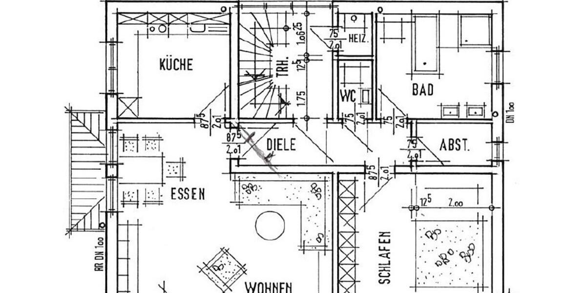 Erdgeschoßwohnung Bad Hersfeld - 2 Zimmer, 90 m&sup2;, 748&euro; | Angebot:25538251