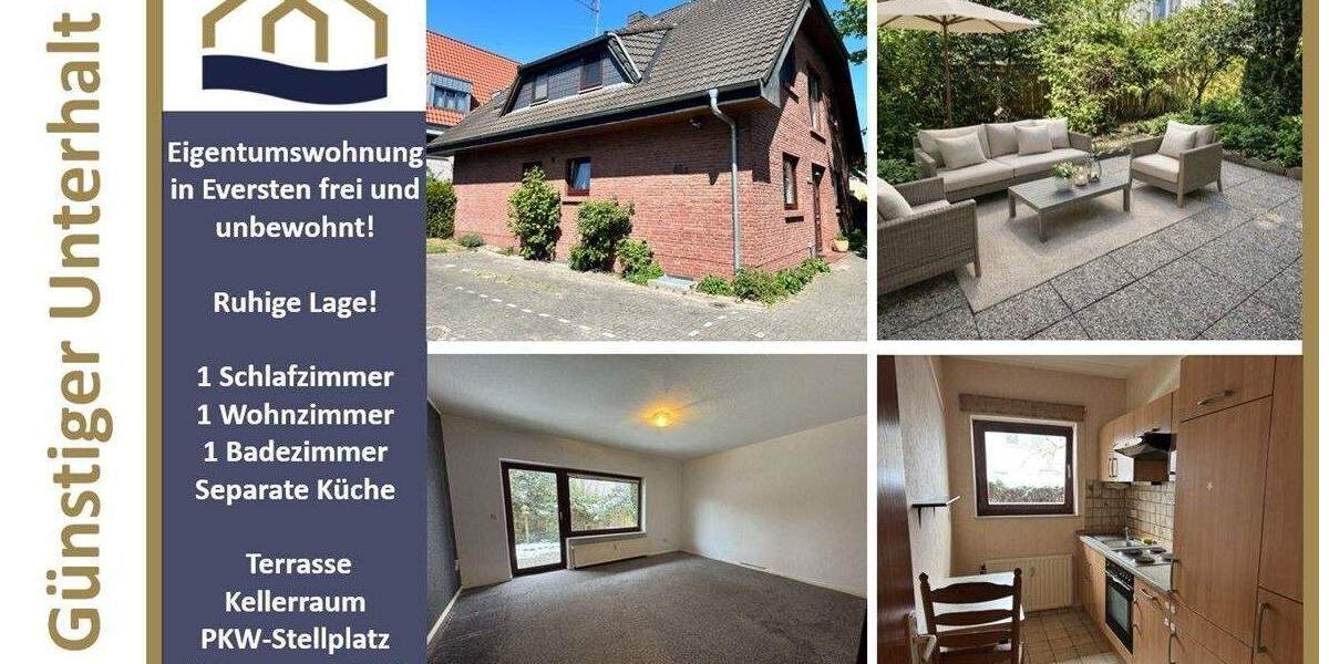 Etagenwohnung Oldenburg Eversten - 2 Zimmer, 51 m&sup2;, 149.000&euro; | Angebot:25628075
