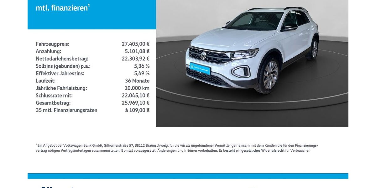 VW T-Roc 7.200 km 27.405 &euro; Mühlhausen/Thüringen 99974