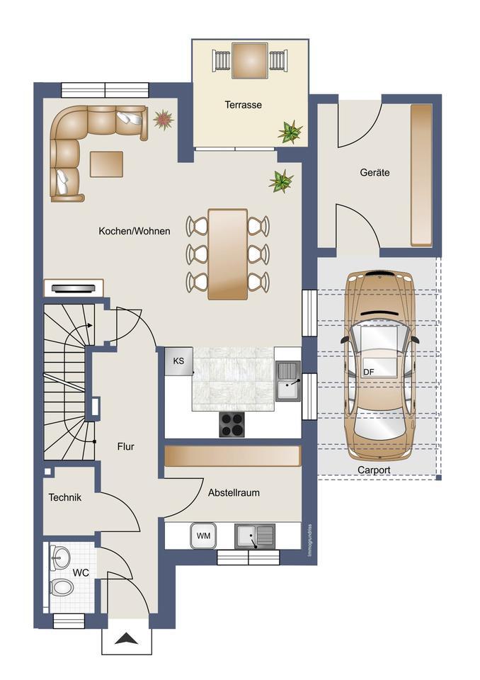 ImmobilieN GUMNIOR präsentiert *provisionsfrei*: Moderne Doppelhaushälfte in Emsbüren mit Garten und Carport