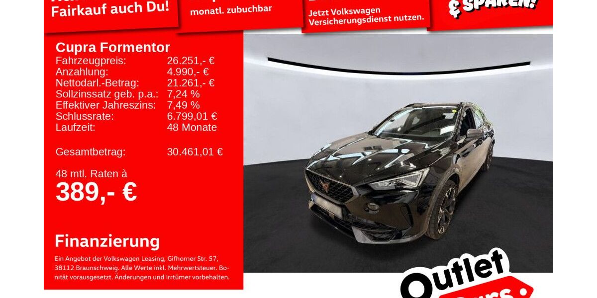 Cupra Formentor 50.571 km 25.988 &euro; Weinheim 69469