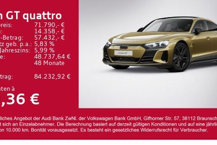 Audi e-tron GT 22.600 km 66.810 € Gersthofen 86368