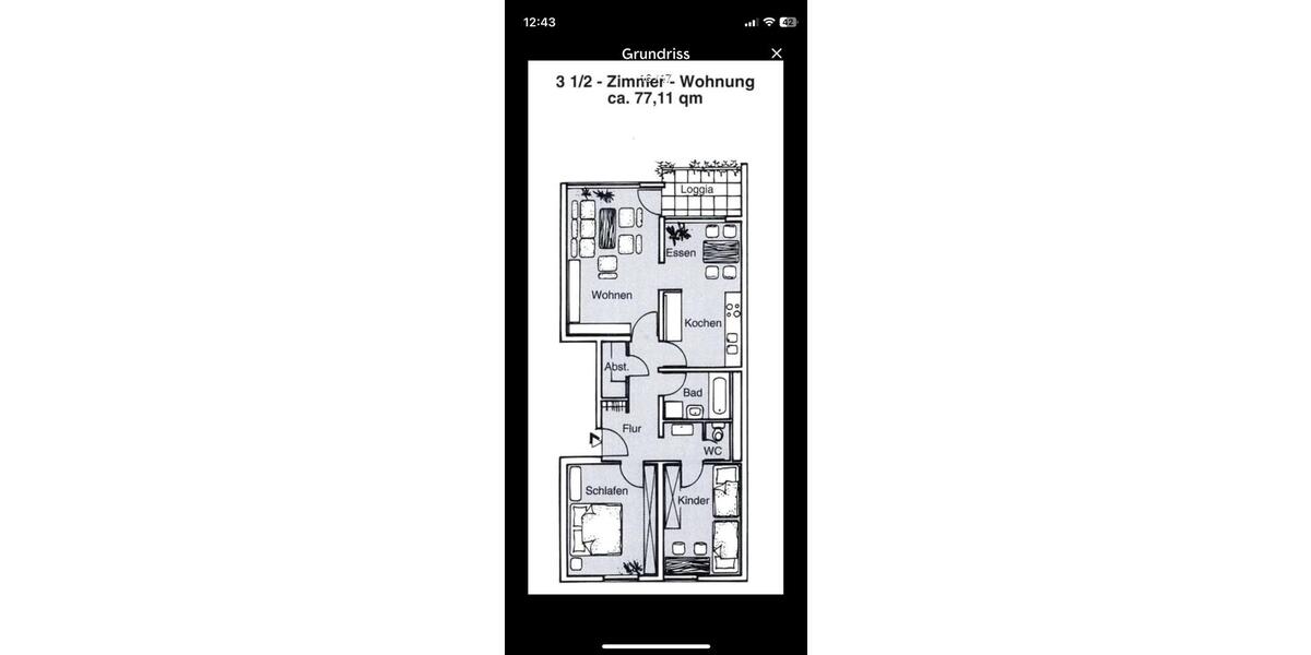 Modernisierte 3,5 Zimmer Wohnung mit Balkon und TGStellplatz 3.5 zimmer