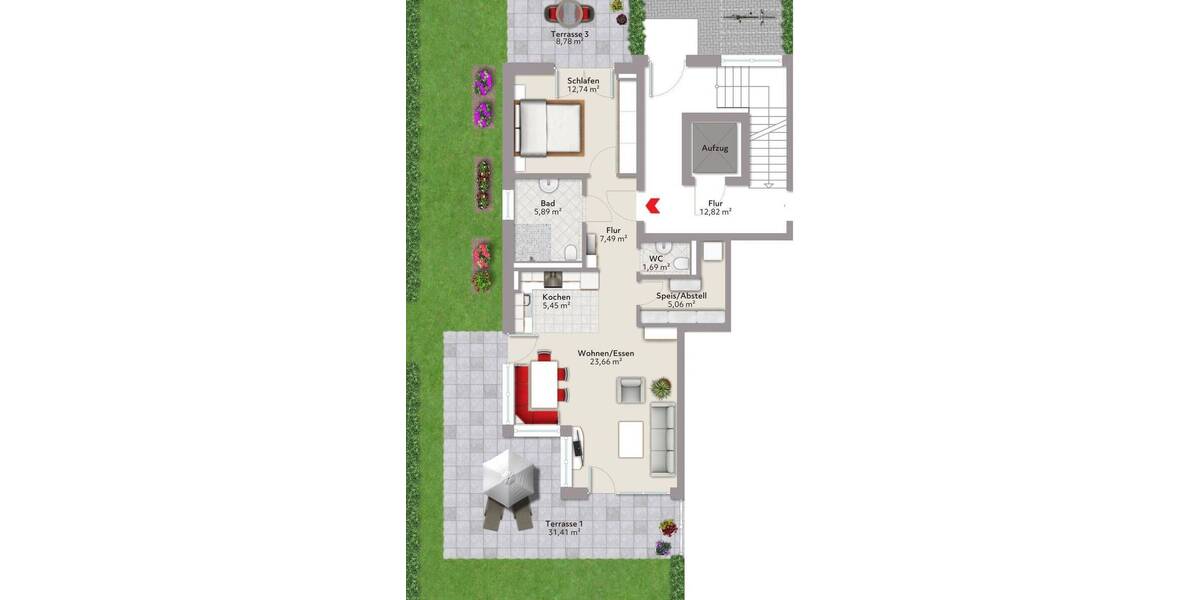 Etagenwohnung Garmisch-Partenkirchen Garmisch - 2 Zimmer, 81 m&sup2;, 1.060.000&euro; | Angebot:26388304
