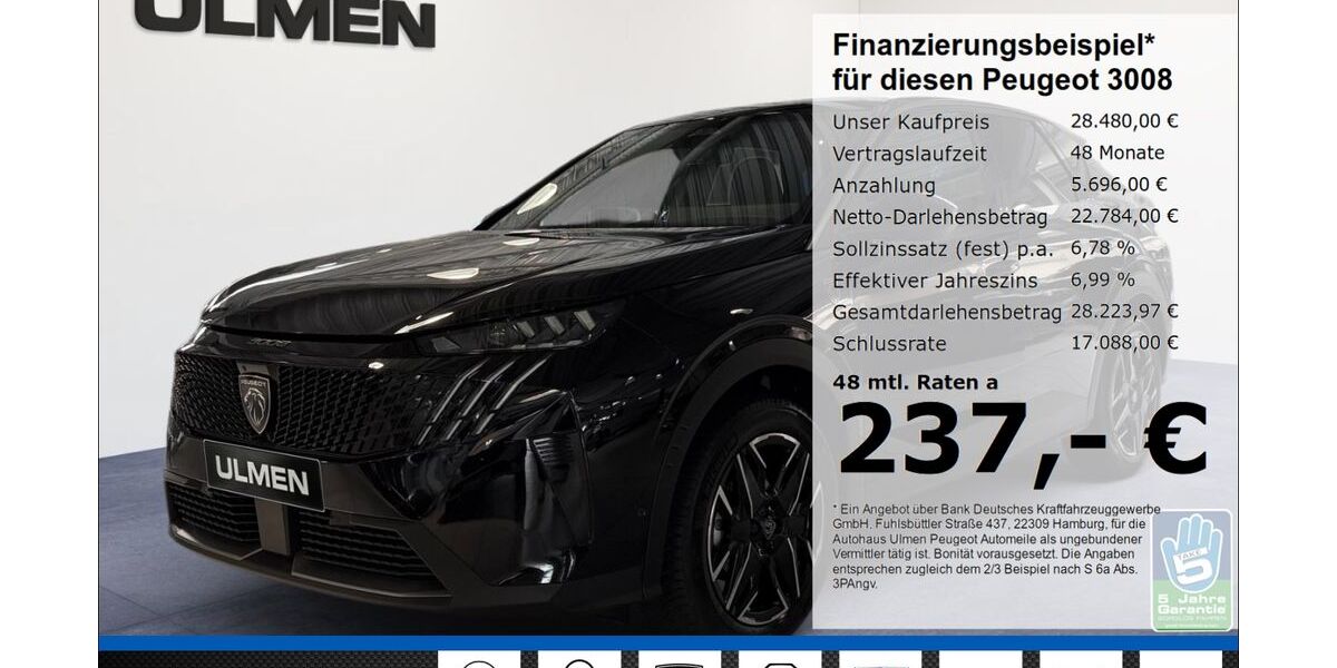 Peugeot 3008 36.334 km 28.480 &euro; Düsseldorf 40233