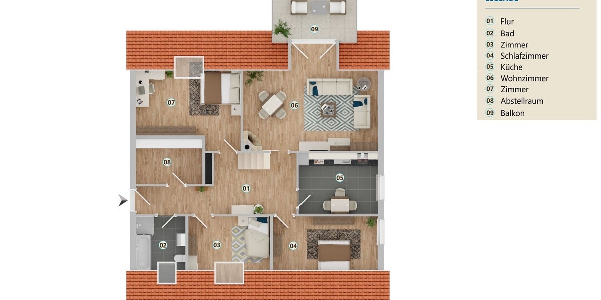 Wohnen über den Dächern 4 zimmer