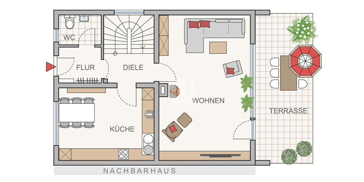 WINDISCH - Erstbezug nach Renovierung: Schöne DHH mit viel Platz für die gesamte Familie -bezugsfrei 4 zimmer