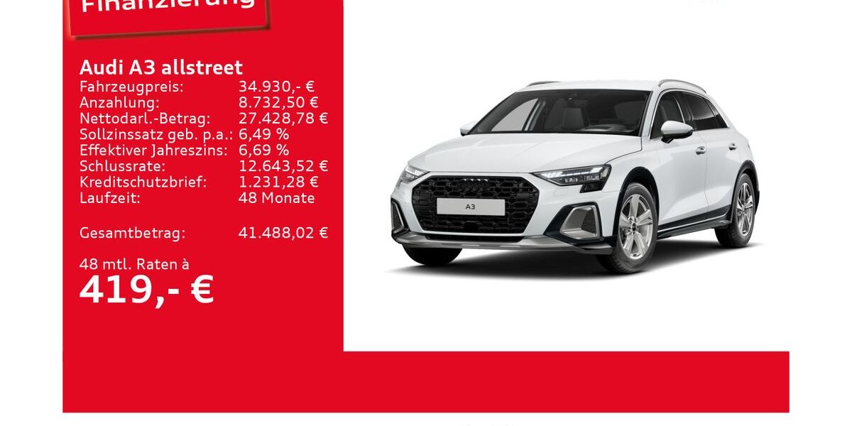 Audi A3 3.616 km 34.930 &euro; Ulm 89073