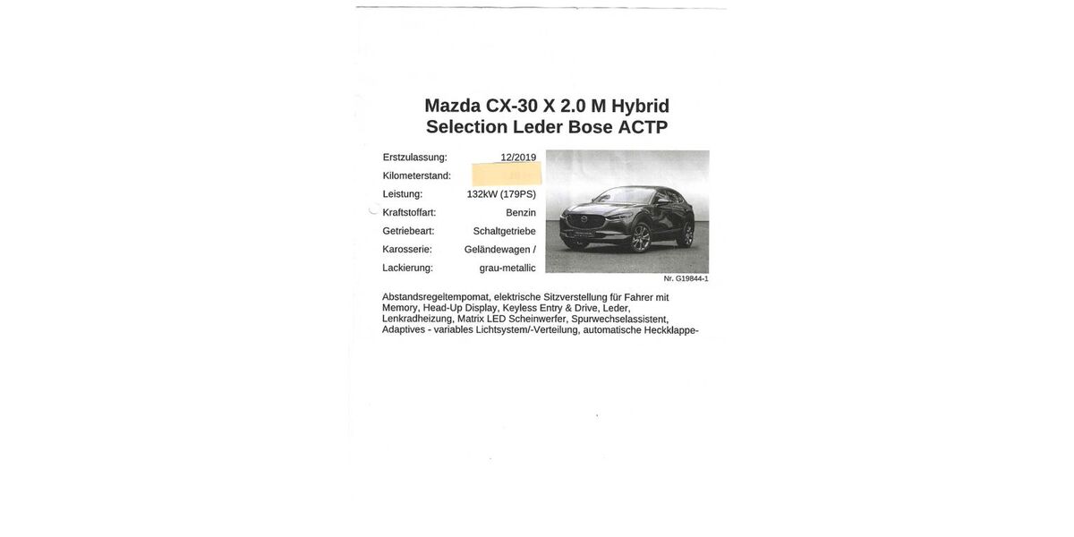 Mazda CX-30 64.000 km 19.900 &euro; Erftstadt 50374