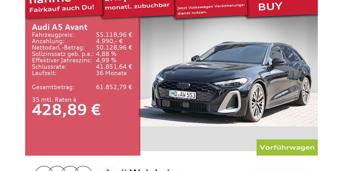 Audi A5 24.900 km 52.999 &euro; Weinheim 69469