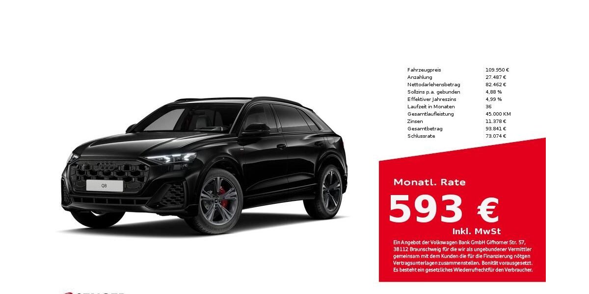 Audi Q8 2.000 km 109.950 &euro; Lübeck 23556