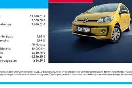 VW up! 58.000 km 12.689 &euro; Gröditz 01609
