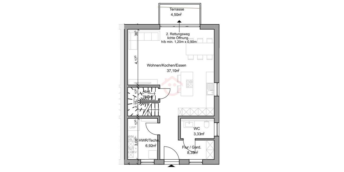 Doppelhaushälfte Lich - 4 Zimmer, 120 m&sup2;, 1.700&euro; | Angebot:25972001