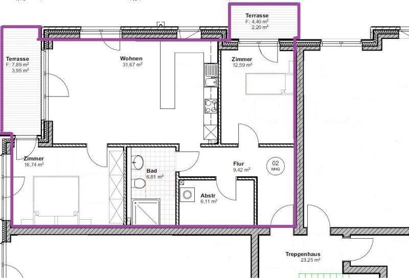Etagenwohnung Wacken - 3 Zimmer, 89 m&sup2;, 281.000&euro; | Angebot:25700636