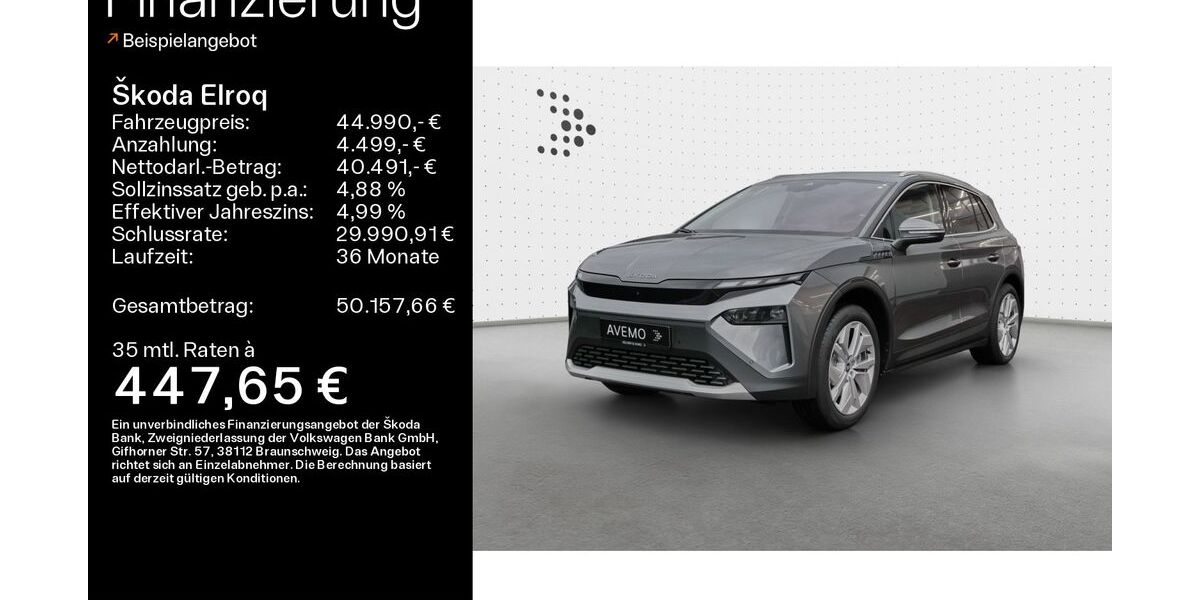 Skoda Elroq 5.000 km 44.990 &euro; Bad Kissingen 97688