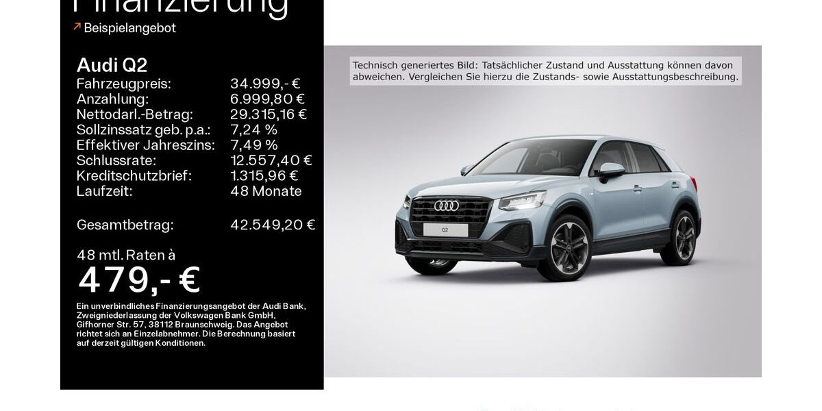 Audi Q2 1.200 km 34.499 &euro; Büdingen-Düdelsheim 63654