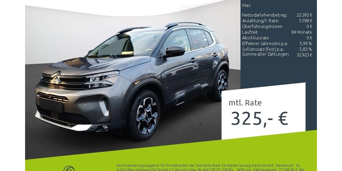 Citroen C5 Aircross 8.797 km 27.990 &euro; Dülmen 48249