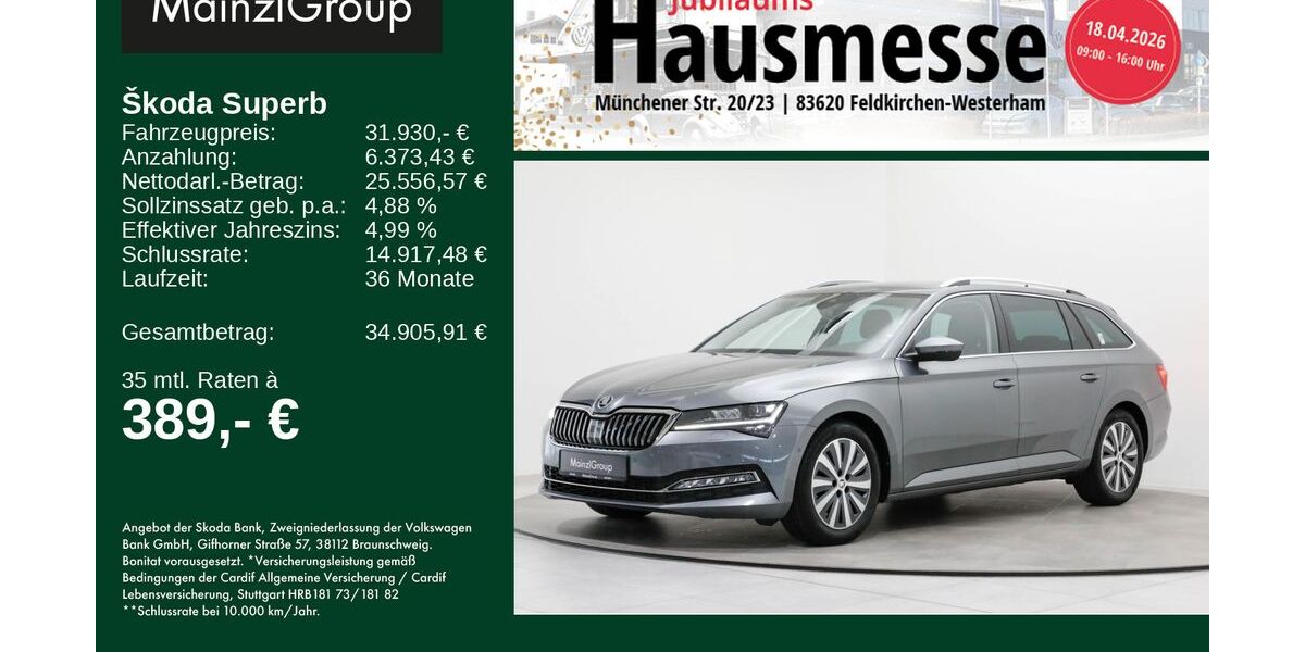 Skoda Superb 35.500 km 31.930 &euro; Feldkirchen/Westerham 83620