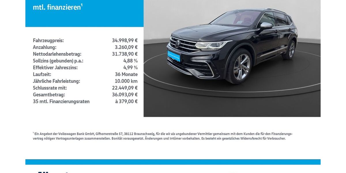 VW Tiguan Allspace 75.826 km 34.999 &euro; Leinefelde-Worbis/DE 37327