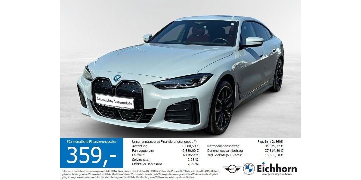 BMW i4 72.290 km 41.950 &euro; Miltenberg 63897