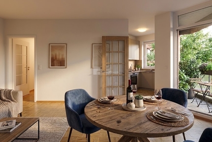 Morgensonne auf dem Balkon: 2-Zi. mit EBK, Parkett & Keller in der Weststadt - Wohnung Schwerin Weststadt | Angebot:26874552