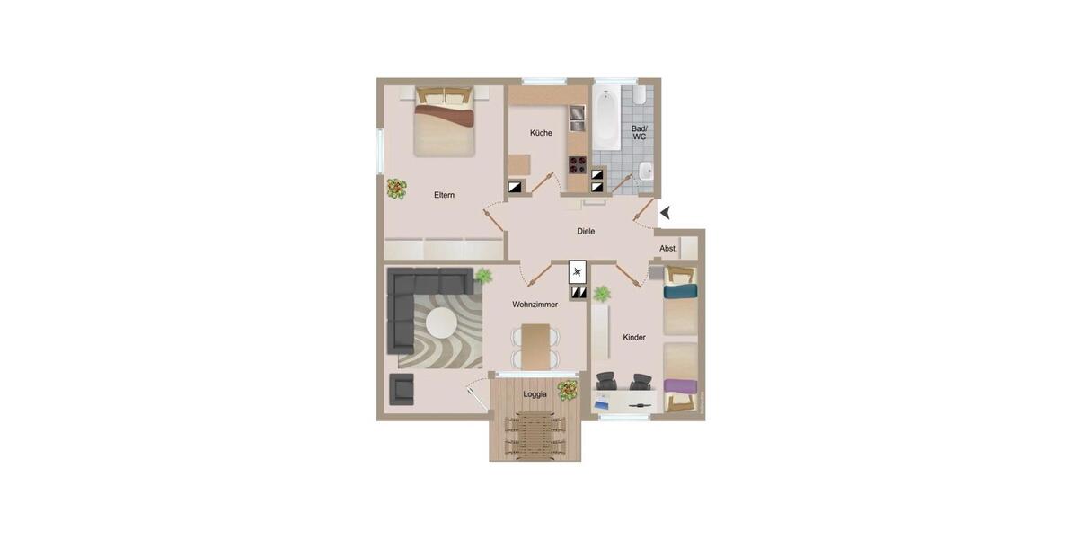 Etagenwohnung Erding - 3 Zimmer, 67 m&sup2;, 365.000&euro; | Angebot:27028736