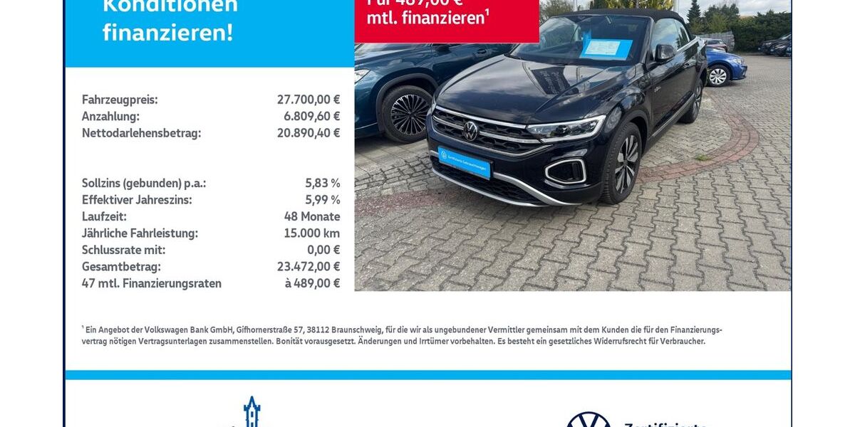 VW T-Roc 11.829 km 27.700 &euro; Woldegk 17348
