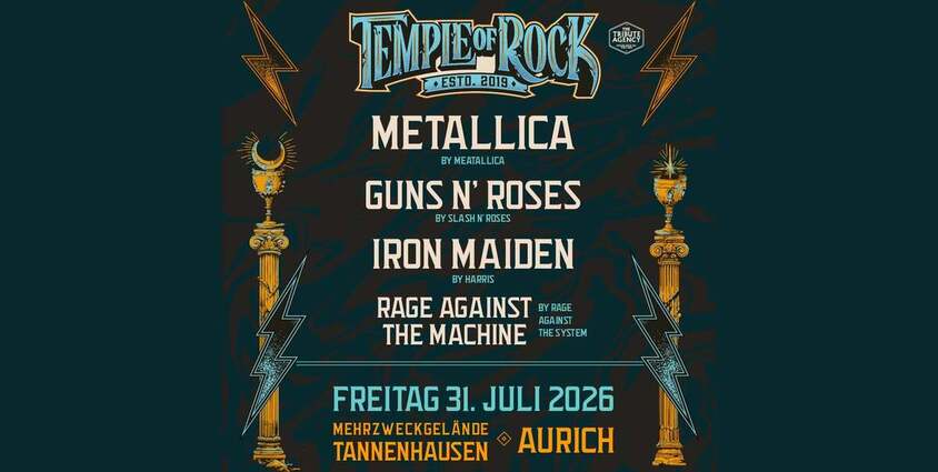 TEMPLE OF ROCK – Tribute Festival 31.07.2026 Mehrzweckgelände Tannenhausen