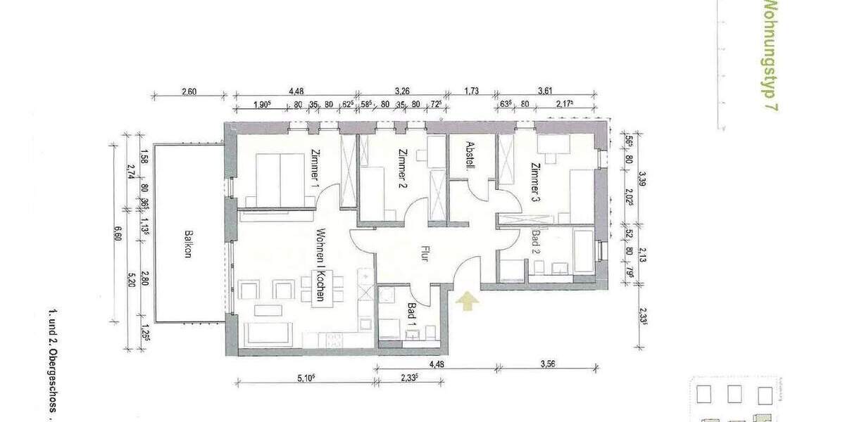 Etagenwohnung Ottendorf-Okrilla Medingen - 4 Zimmer, 97 m&sup2;, 1.570&euro; | Angebot:24545082
