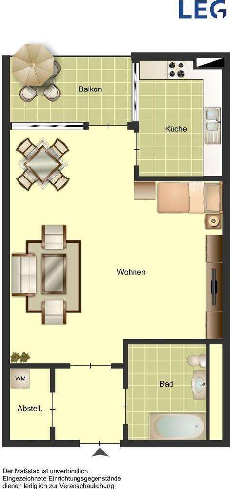 Wohnung zum Mieten in Monheim 355 € 32.43 m²