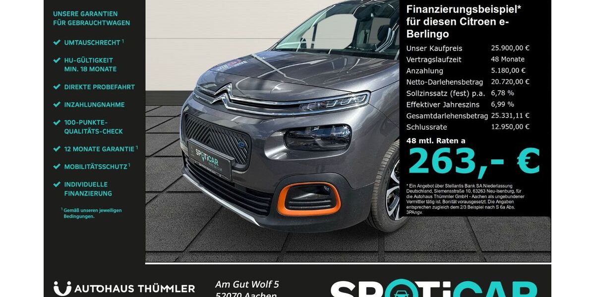 Citroen ë-Berlingo 38.645 km 25.900 &euro; Aachen 52070