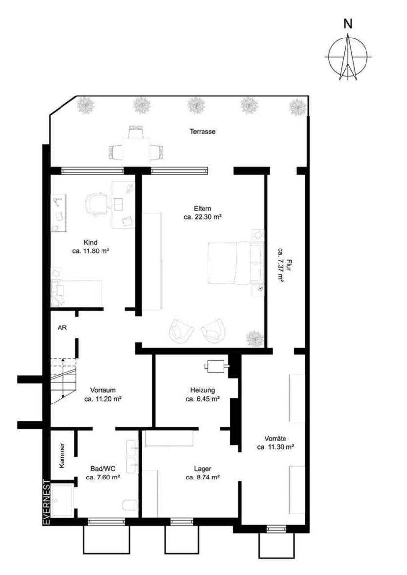 Doppelhaushälfte mit drei separaten Wohneinheiten im Grünen 7 zimmer