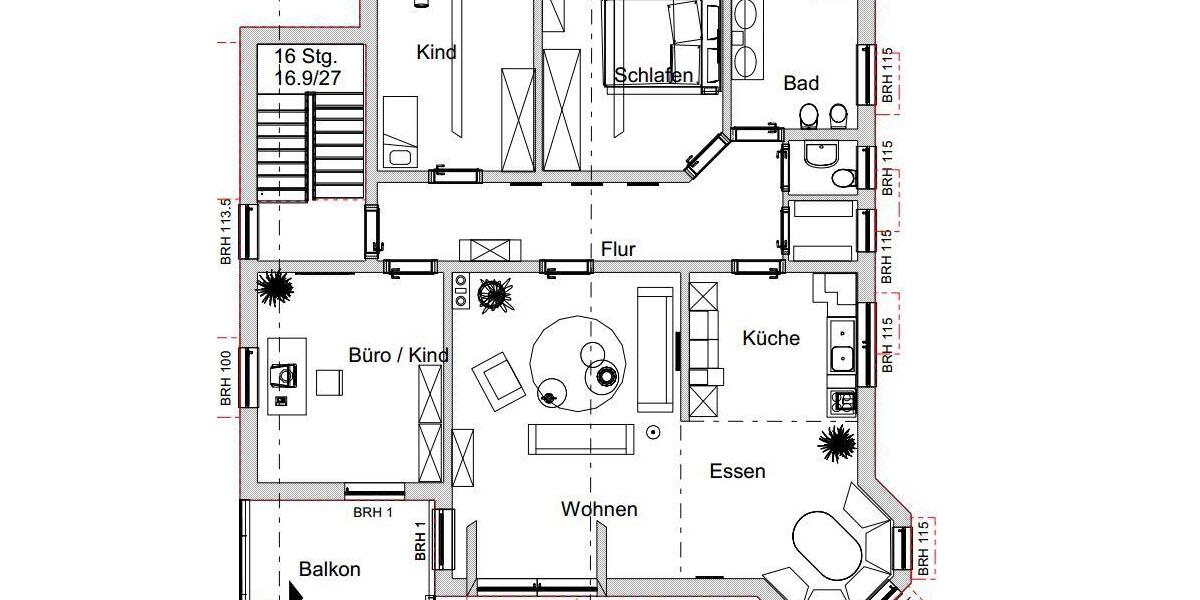 Etagenwohnung Neuburg an der Donau - 4.5 Zimmer, 135 m&sup2;, 1.370&euro; | Angebot:26653313