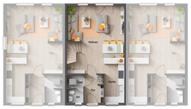 Reihenmittelhaus Erfurt Stotternheim - 5 Zimmer, 137 m&sup2;, 375.020&euro; | Angebot:25568382