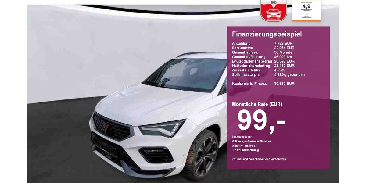 Cupra Ateca 30.000 km 30.880 &euro; Albbruck 79774