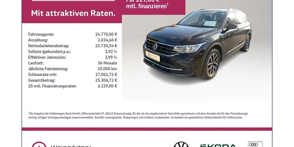 VW Tiguan 49.400 km 24.770 &euro; Miesbach 83714