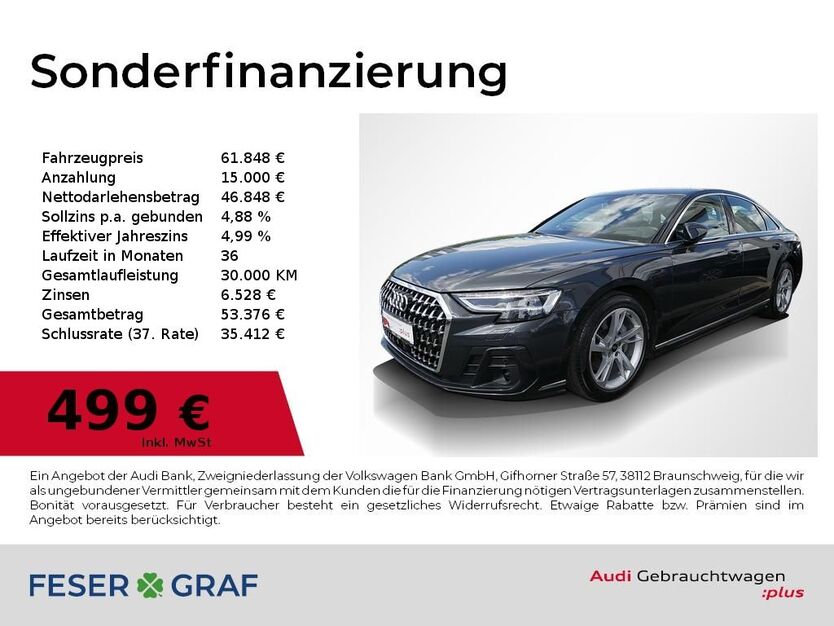 Audi A8 50.500 km 61.848 € Lauf an der Pegnitz 91207