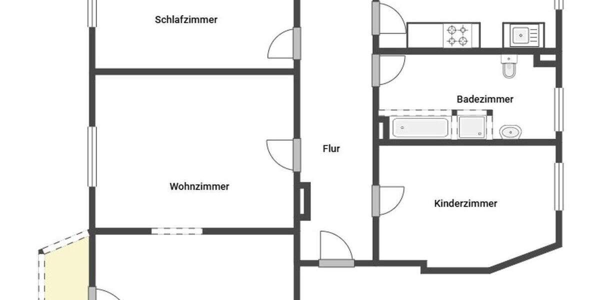 Etagenwohnung Wilhelmshaven Heppens - 4 Zimmer, 99 m&sup2;, 115.000&euro; | Angebot:25803310
