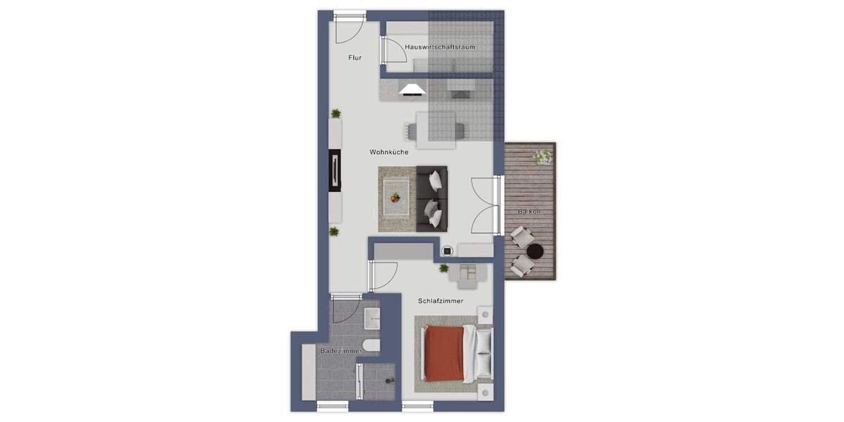 Etagenwohnung Rastdorf - 2 Zimmer, 55 m&sup2;, 196.000&euro; | Angebot:25772670