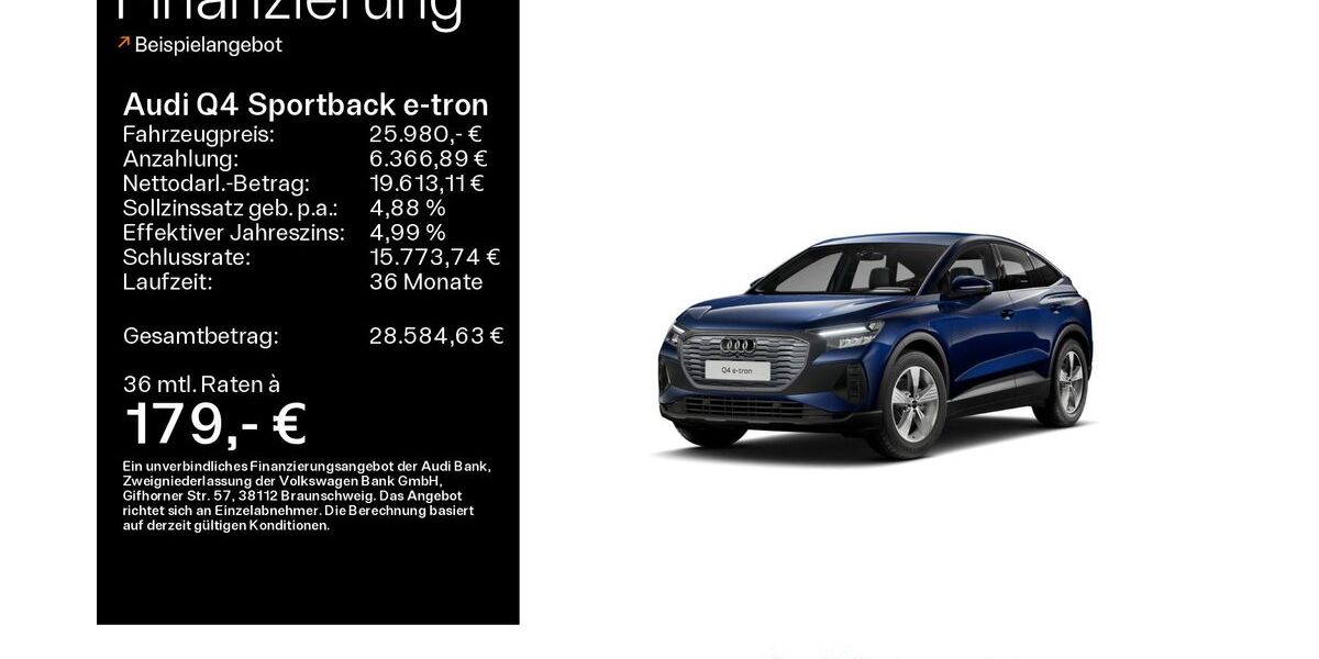 Audi Q4 e-tron 37.811 km 25.980 &euro; Haßfurt 97437